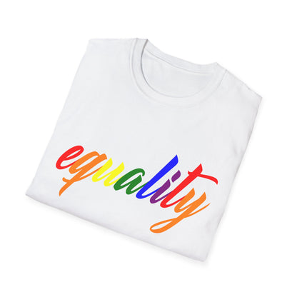 Unisex Equality T-Shirt, Softstyle Graphic Tee, LGBTQ+ Pride Apparel, Inclusive Fashion, Gift for Activists, Casual Wear