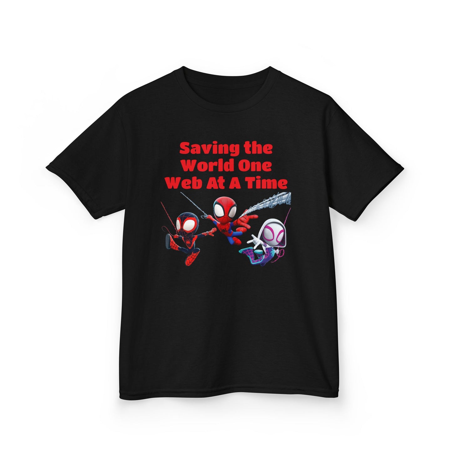 Kids Superhero Tee - Saving the World One Web At A Time