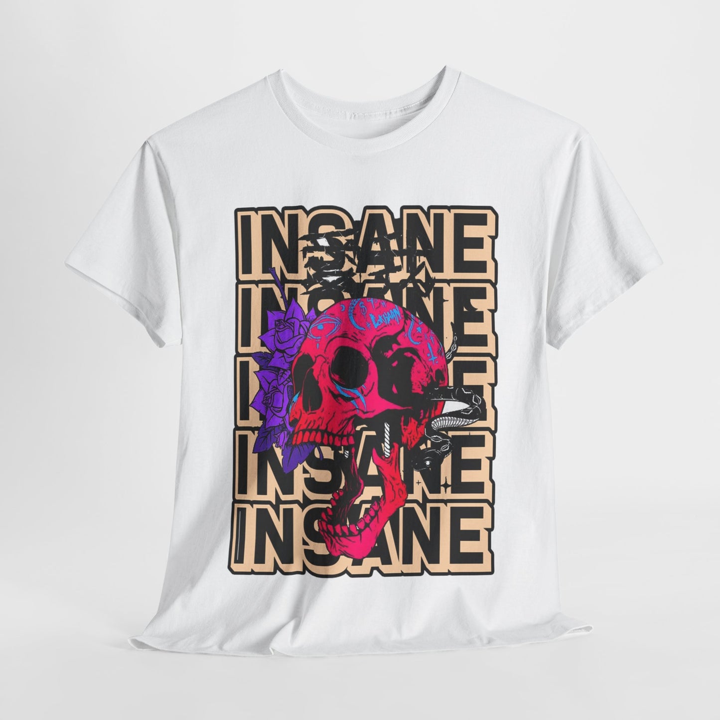Edgy Skull Art Unisex Heavy Cotton Tee - Perfect for Alternative Fashion Lovers