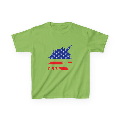 Patriotic Unicorn Kids Heavy Cotton Tee