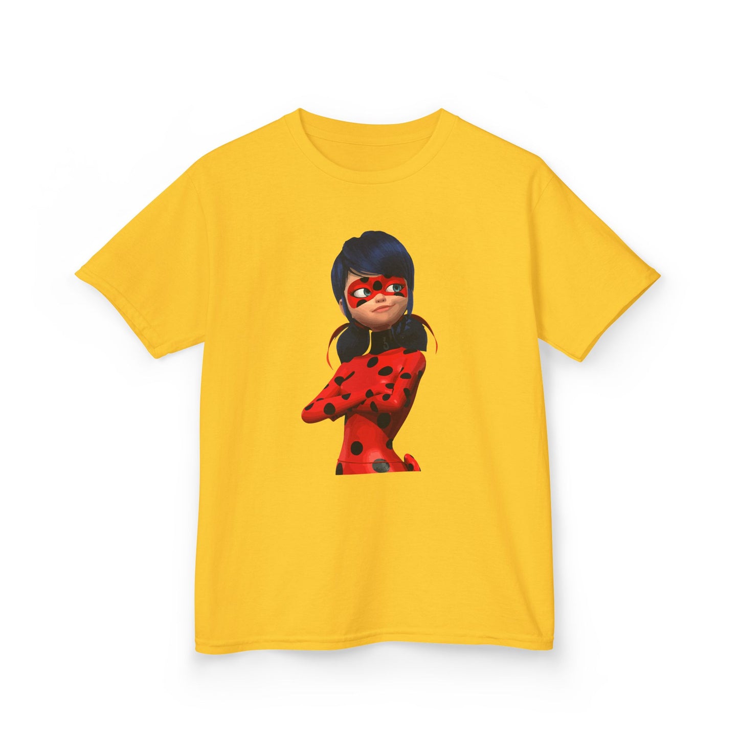 Cool Ladybug Superhero Kids Heavy Cotton Tee | Fun and Playful Design for Young Heroes