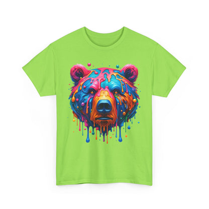 Colorful Bear Unisex Heavy Cotton Tee - Vibrant Art T-Shirt