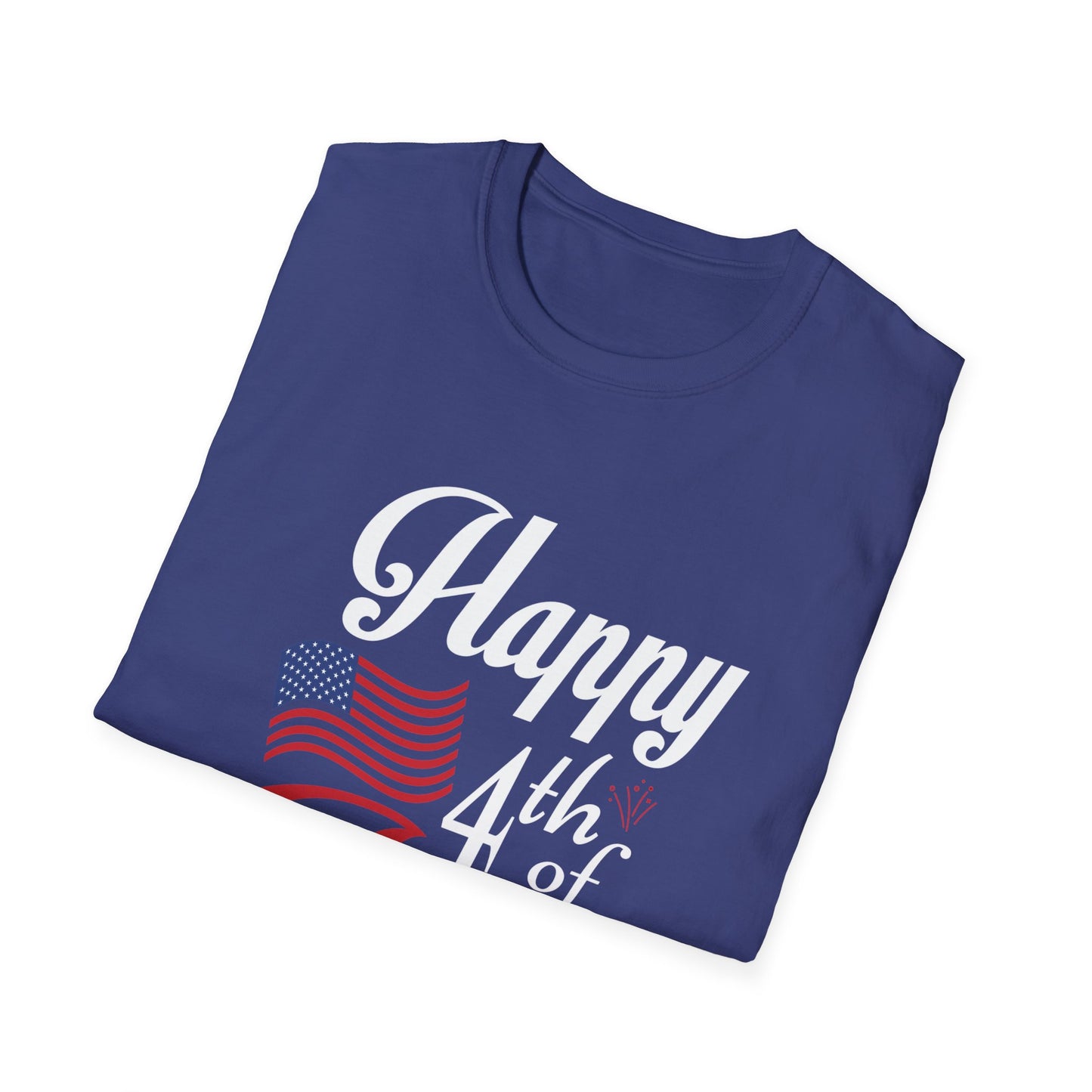 Patriotic 4th of July Unisex Softstyle T-Shirt, Independence Day Tee, Festival Shirt, Summer Celebrations, BBQ Outfit