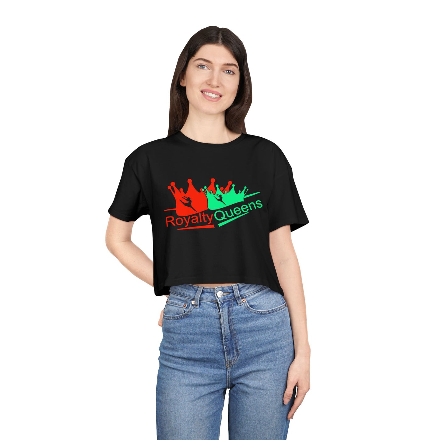 Royalty Queens Cropped Tee - Fun Style, Perfect for Celebrations, Birthdays, Casual Wear, Self-Love, Women's Fashion