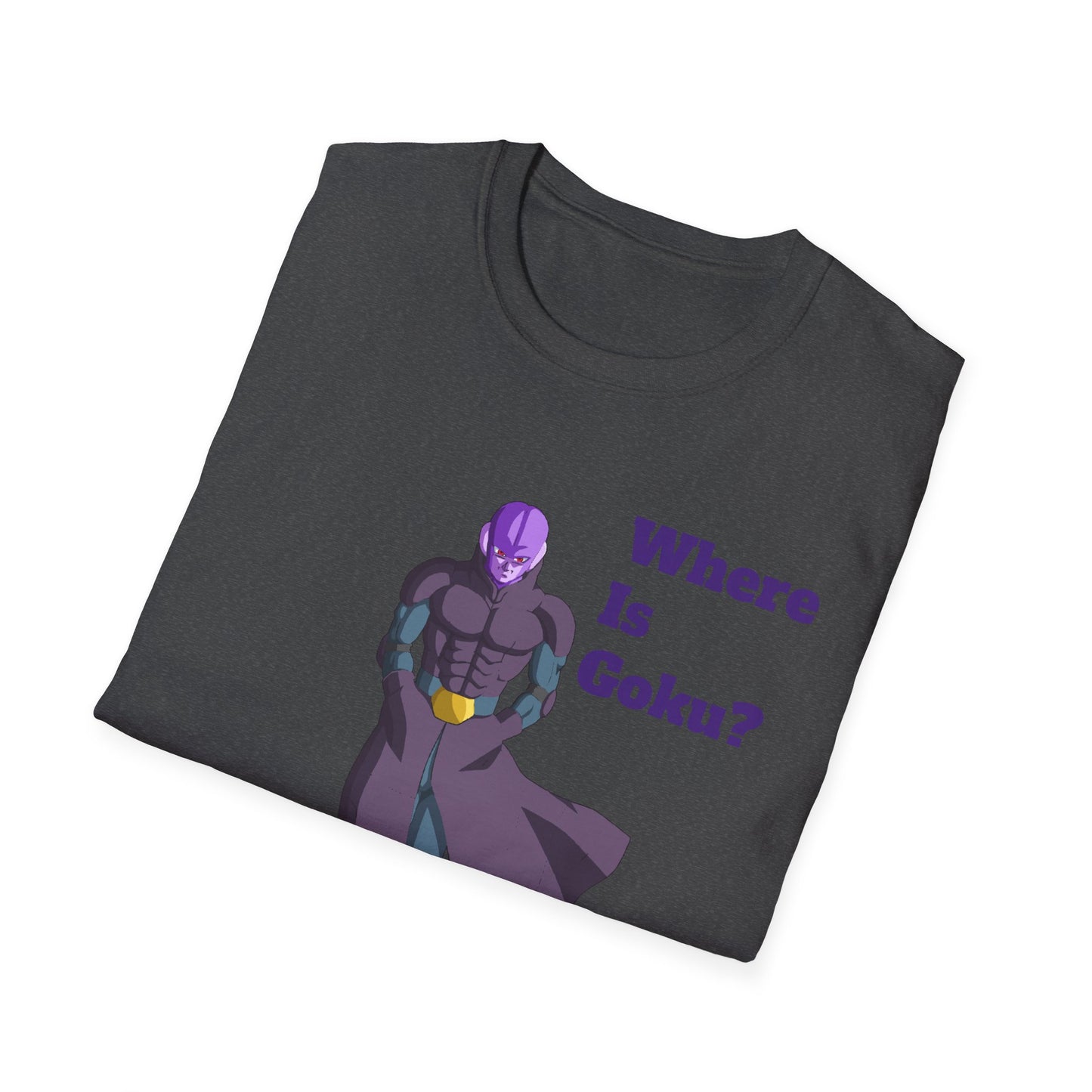 Where Is Goku? Unisex Softstyle T-Shirt for Anime Fans