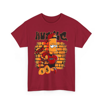 Hustle Graphic Tee - Unisex Heavy Cotton T-Shirt with Bart Design