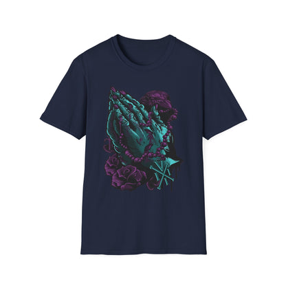 Spiritual Vibes Unisex Softstyle T-Shirt - Praying Hands Design