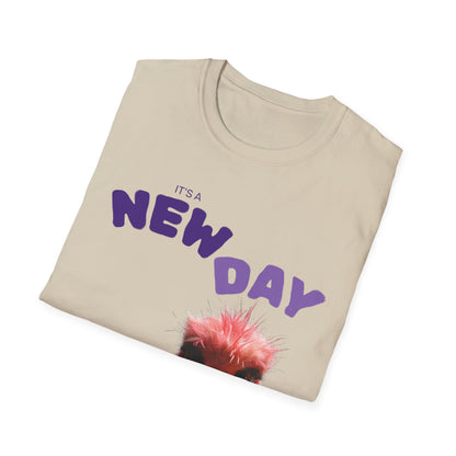 Funny New Day Unisex Softstyle T-Shirt – Perfect for Casual Vibes & Everyday Wear