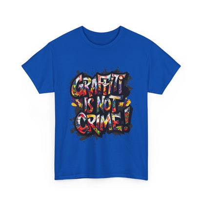 Craft is Not a Crime Unisex Heavy Cotton Tee, Graffiti Art Shirt, Streetwear, Gift for Artists, Art Lover's Top, Trendy Graphic Tee