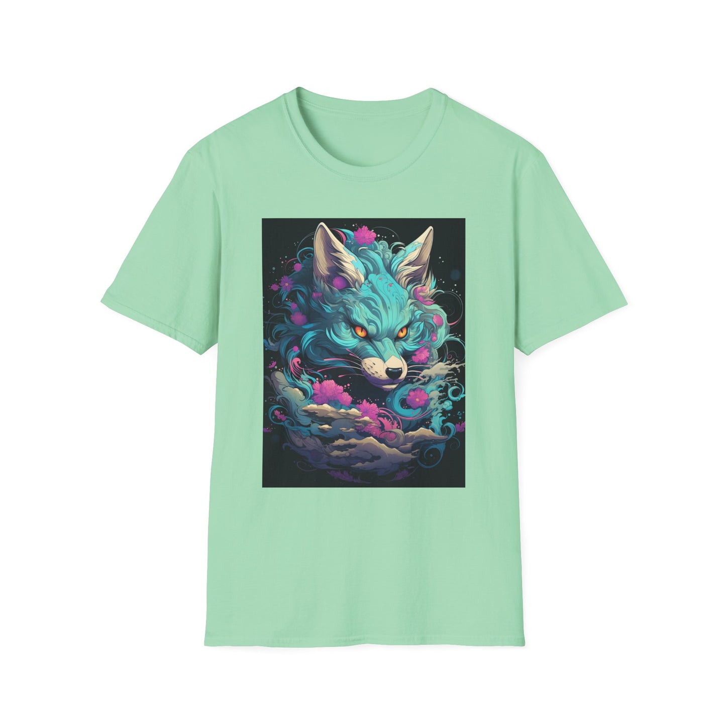 Mystical Wolf T-Shirt | Unisex Softstyle Tee, Fantasy Apparel, Gift for Nature Lovers, Unique Statement Shirt, Casual Fashion