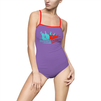 Royalty Queens Women's One-Piece Swimsuit, Summer Swimwear, Beachwear, Pool Party Outfit, Vacation Essential, Swim Fashion