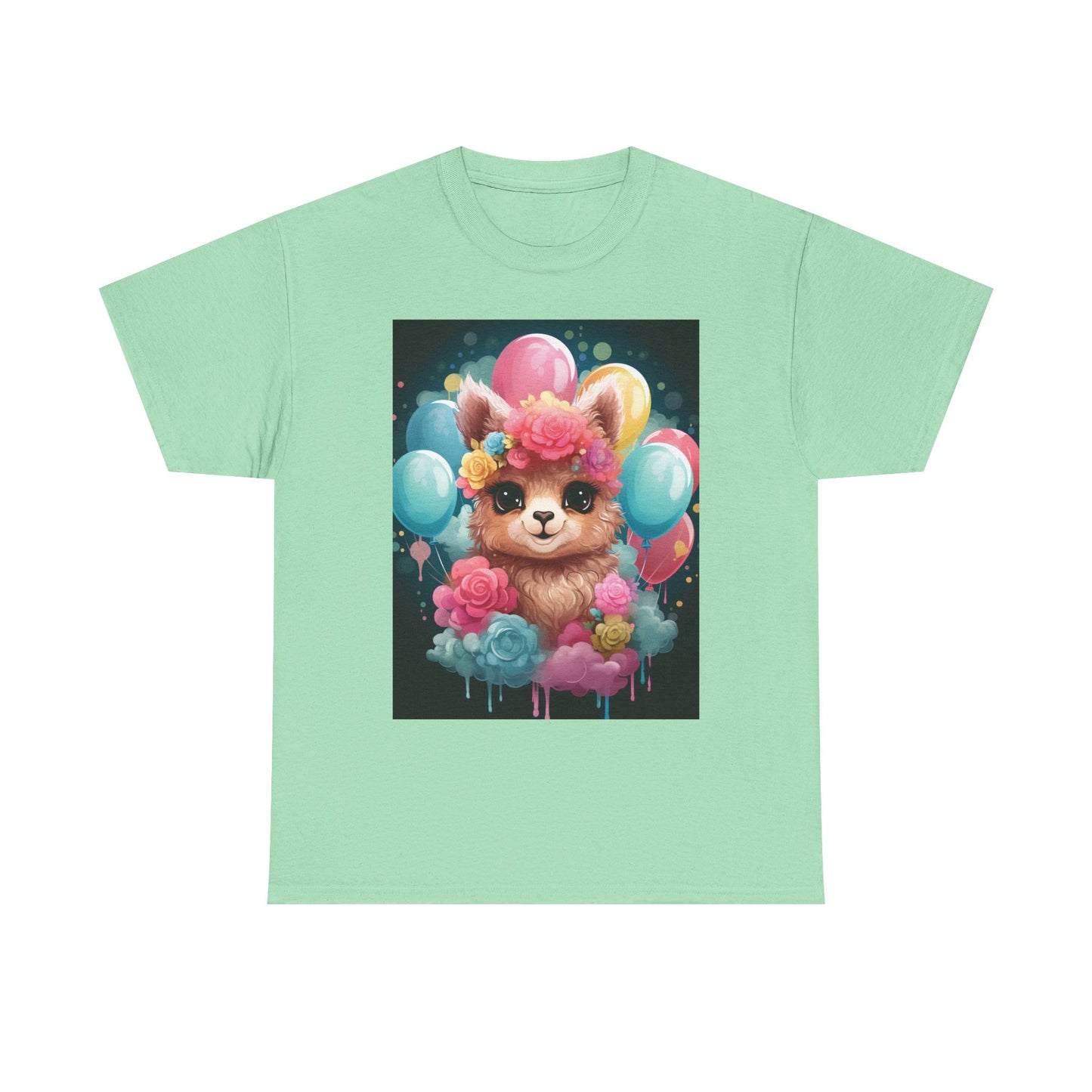 Cute Floral Dog Unisex Heavy Cotton Tee - Perfect for Dog Lovers!