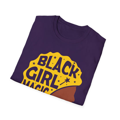 Empowerment Tee: Black Girl Magic Unisex Softstyle T-Shirt, Affirmation Shirt, Gift for Her, Inspirational Apparel, Cultural Pride Wear