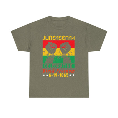 Juneteenth Celebration Tee, Unisex Cotton Shirt, Black Freedom T-Shirt, 6-19-1865 Heritage Top, Summer Festival Apparel, History Shirt