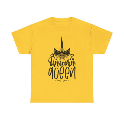 Unicorn Queen Unisex Heavy Cotton Tee - Fun and Playful Graphic T-Shirt for Unicorn Lovers