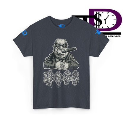 Boss Graphic Unisex Heavy Cotton Tee, Streetwear Shirt, Casual Everyday Tee, Gift for Him, Comfortable Men’s Apparel