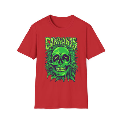 Green Skull Cannabis Unisex T-Shirt – Perfect for Stoner Culture and Everyday Wear