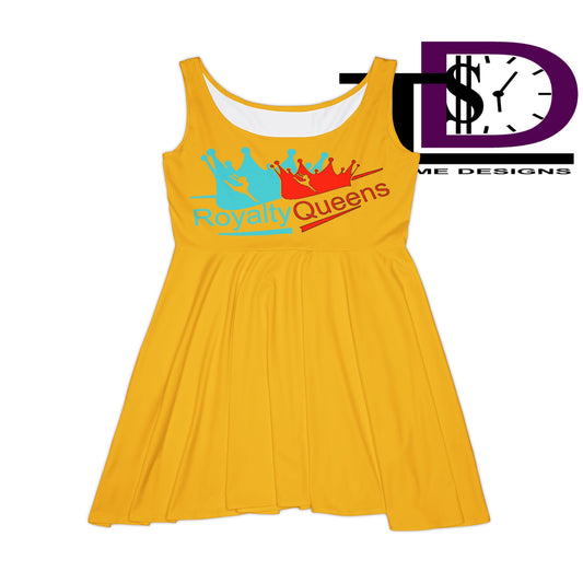 Royalty Queens Women's Skater Dress, Comfortable Summer Dress, Fashion for Queens, Prom Dress, Perfect for Parties and Celebrations