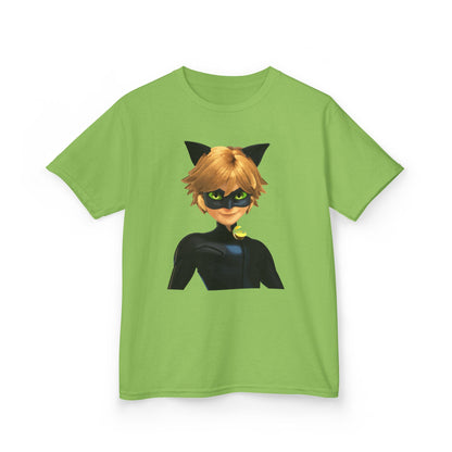 Kids Cat Superhero Tee, Cartoon Shirt, Children's Birthday Gift, Fun Playwear, Gift for Kids, Cat Lover Gift