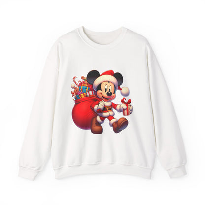 Christmas Mickey Crewneck Sweatshirt — Santa Mickey with Gifts Holiday Sweatshirt