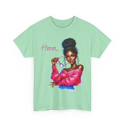 Expressive Aesthetic Tee – 'Hmm...' Design for Trendsetters
